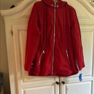 NWOT Karl lagerfeld rain jacket with hood